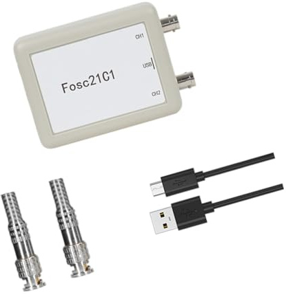 Osciloscopio USB de 2 entradas con medición automática y formas de onda expandibles, visión digital para conexión de diagnóstico