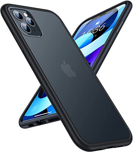 TORRAS für iPhone 11 Pro Hülle [Echtes Militärschutz Zertifiziert] Extrem Stoßfest und Dünn (Robust wie Panzer) Outdoor-Schutzhülle Stilvolles Aussehen Handyhülle iPhone 11 Pro Case(5.8) Schwarz