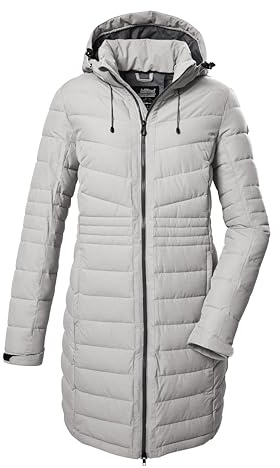killtec Damen Steppmantel/Funktionsmantel in Daunenoptik mit abzippbarer Kapuze KOW 96 WMN QLTD CT, cloud grey, 42, 41812-000
