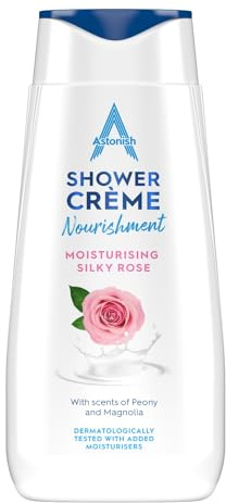 Astonish Shower Crème, Silky Rose, Cleanses and Moisturises, Rose, Peony and Magnolia Scented, 400ml