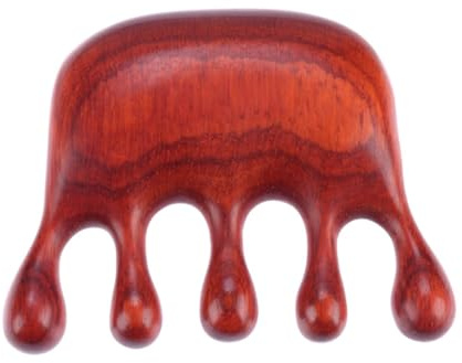 Holz Kopfmassagegerät Massagekamm für Kopfhaut Braun | Tragbar, Ergonomisches Design, Robuste Verarbeitung, für Kopfhaut und Akupunkturpunkte bei Massage