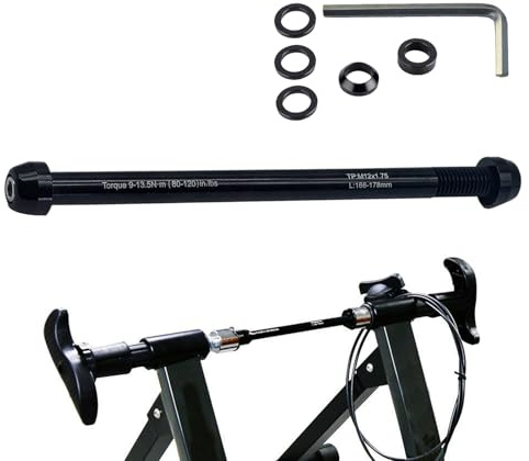 Quorvex Perno Passante Per Rullo Bici Strada, Adattatore Ruota Posteriore Per Ciclismo Rullo Sostitutivo, Larghezza Regolabile Accessorio Allenamento Uomo Donna