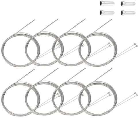 Lomvarith 4-Piece Bicycle Brake Cable Set, Adjustable Bicycle Brake Accessories for Mountain and Road Bike