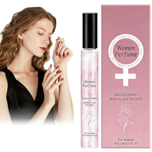 Parfum pour Femme 30 ml Roll-On - Fragrance Rose et Fruits Tropicaux - Format Poche Voyage Portable - Senteur Longue Durée pour Séduction et Confiance au Quotidien