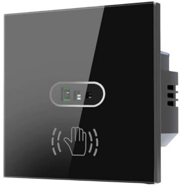 WIFI+BLE Interruptor de inducción por infrarrojos con control de gestos, interruptor de luz sin contacto de vidrio templado, control de aplicación y voz compatible con Alexa/Google Home, 100-240 V
