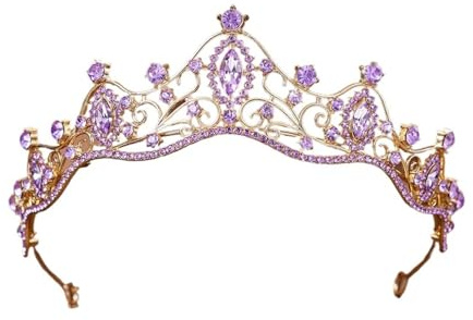 Kristallkronor brud tiara pannband bröllopshår