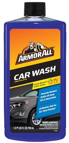 Armor All Car Wash Soap, Powerful Car Cleaner Foam Soap That Lifts Away Dirt, and Preserves Wax, 24 Fl Oz