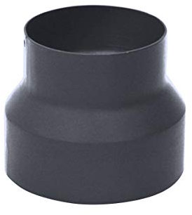 Kamino-Flam Raccord de Réduction, Acier Laqué Senotherm Résistant, Tuyau de Poêle env. 2 mm, Ø env. 150 mm/120 mm, Tuyau de Raccordement, Tube de réduction, Testé par le Standard EN 1856-2, Gris