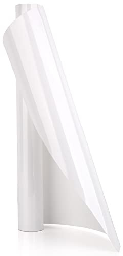 YURROAD White Iron on Vinyl, 40 x 12, White HTV Iron on, Heat Transfer Vinyl for Fabric, Easy to Cut and Weed