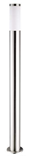 Monzana Faretto per Illuminazione Ingresso Giardino 100 cm Acciaio Inox E27 Protezione IP44 Luce da Esterno Argento