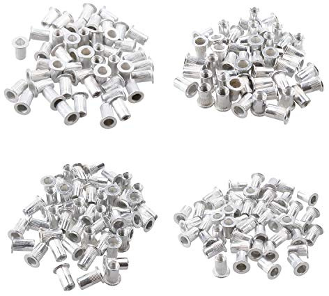 M3 M4 M5 M6 Écrou Alu Inserts filetés rivets Serts Rivnut Blindnut 200pc