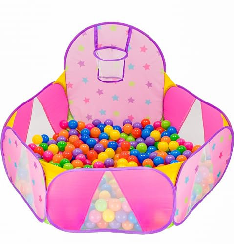 Nubuni Bällebad Baby | Eckig Viereckig Ball Pit Bällebecken Ab 1 Jahr Rosa