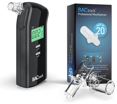 BACtrack S80 Professional Breathalyzer and 20 Breathalyzer Mouthpieces Bundle
