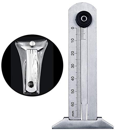Reifen Profiltiefenmesser, Reifentiefenmesser Auto Profilmesser Reifen Edelstahl Profiltiefenmesser für Reifen 0-60mm/0-50mm/0-30 mm Messbereich Tiefenmessschieber Tiefenmesser für Auto Motorrad