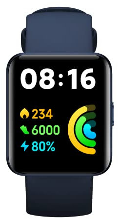 Xiaomi Redmi Watch 2 Lite Smartwatch, 1,55-Zoll-Display, bis zu 10 Tage Akkulaufzeit, unabhängiges GPS, wasserdicht, 100 Trainingsmodi, Blau