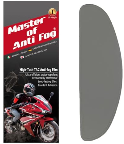 XII WY Universal Motorcycle Full Face Helmet Shield Anti Fog Film Polarized Grey Visor Lens Insert Fog Resistant Waterproof Sticker