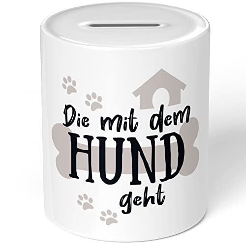 JUNIWORDS Spardose Sparbüchse, Die mit dem Hund geht (1005450)