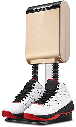 Samnuerly Shoe Boot Dryer, Electric Hot Air Warmer Heater with Telescopic Hose And on Wall Mounted Portable Shoe Boot Dryer, Gold,Gold