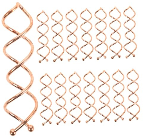 Spiralhaarnadeln 20 Stück aus Stahl für Frauen und Dickes Haar | Kleine Spiralen mit Kugelspitzen, Leicht Anzuwenden, Hält Frisuren Sicher, für Alltag und Hochsteckfrisur