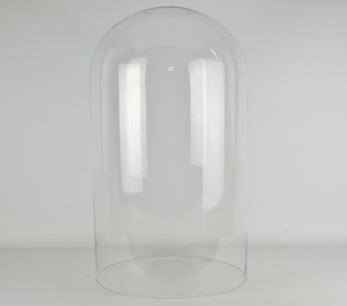 EMH Large Handmade Clear Circular Glass Display Cloche Bell Jar Dome 50 x 20 cm