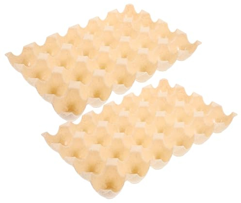 AUTSUPPL Huevera Reutilizable para Refrigerador, 2 Piezas, Pp Beige, Diseño Apilable Rejillas, Protege los Huevos y Mantiene el Orden Cocina | Rejillas Ranuras, Formato Compacto y Delgado, Estructura que Ayuda a Mantener el Orden