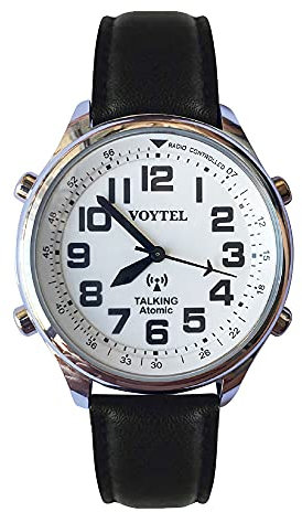 MAUJOY Atomic English Talking Watch Speaks Clear and Loud Time, Date and Alarm time Ideal for Visually Impaired Elderly or Blind Users