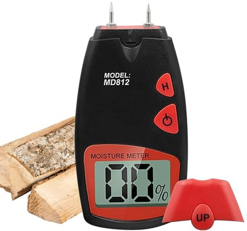 FmtwPhn Digitaler Feuchtigkeitsdetektor | Heutester Trockenbaumessgerät | mit digitalem LCD-Display Feuchtigkeitsmesser für Wände Trockenbau Feuchtigkeitsmesser für Wände