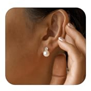 Halora Pendientes de perla, aretes de perlas de oro y plata de 6/8/10/12 mm para mujer, delicados aretes de diamantes de circonita cúbica de oro de 14 quilates, aretes de boda hipoalergénicos para