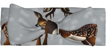 WZYCWB Diadema de ciervo de ciruela gris para bebé, accesorio elástico para el pelo, adecuada para bebés de 0 a 6 meses, regalo muy significativo