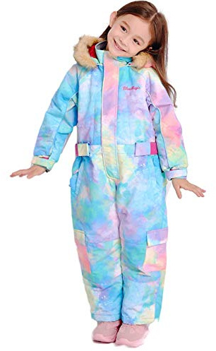 BGX Kids One Piece Snowsuits Overalls Ski Suits Jackets Coats Jumpsuits Winter Outdoor Waterproof Snowboarding(150,Clouds)