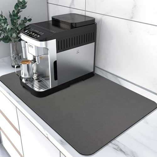 Kaffeematte Super saugfähige Trocknungsmatte Kaffeebar-Zubehör Passt mit wasserfester Gummirückseite Passt unter Coffee Mat