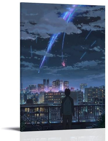 Póster de anime Kimi No Na Wa Your Name (3) Póster Pintura Decorativa Lienzo Arte de Pared Sala de Estar Póster Dormitorio Pintura, Arte de Pared Impresión de Imagen Moderna Decoración de Habitación