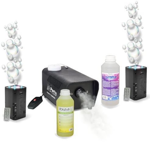 Party Light & Sound - Pack Lumière Machine fumée 400W Party Light & Sound PARTY-SM400-2 Machines à Bulle LED BUBBLE-DREAM - Liquides inclus - Soirée DJ
