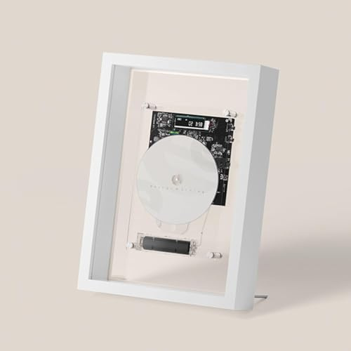 HYYKEJI Wall Mountable CD Player, CD Decorative Photo Frame, with Remote Control, LCD Display, 5.0 Bluetooth/3.5mm AUX Output, No Speakers, for Home, Gallery, Office Decor