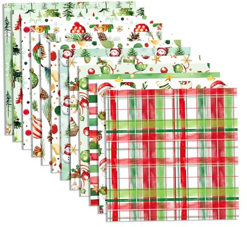 24 feuilles de Noël Scrapbook Paper 12x12 double face, papier cartonné de Noël vintage pour albums bricolage