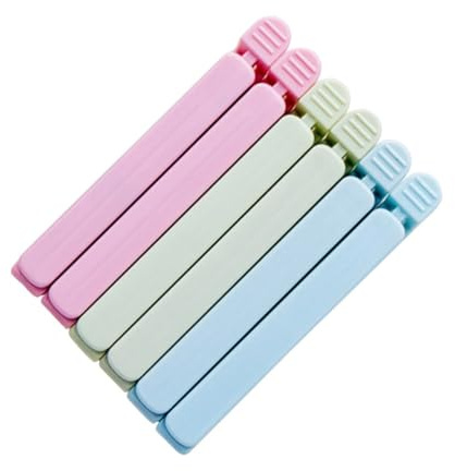 IMIKEYA 15piezas Clip De Sellado Para Alimentos De Plástico y Portátil Clip De Sellado Para Conservar Los Alimentos Rosas Verdes Azules