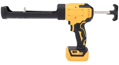 Yechiry Electric Caulking Gun, Cordless Caulking Gun Battery Powered Drip Proof Electric 6 Speed Rechargeable Digital Display LED Light Practical Tool for Filling Sealing Repair