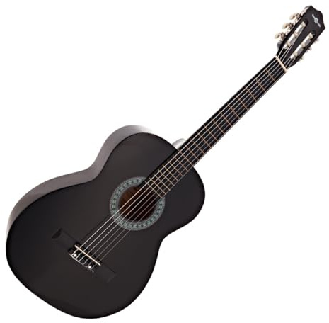 Konzertgitarre 4/4 Erwachsene Schwarz von Gear4music