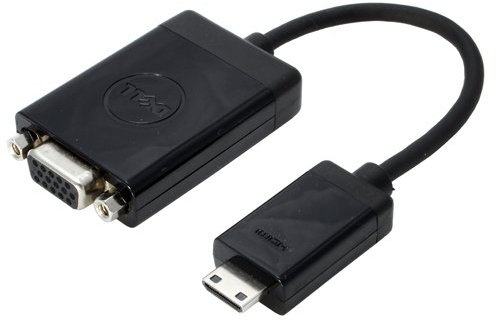 Dell 470 – 13566 Adaptateur de câble – Adaptateur pour câble (mini-HDMI m, VGA FM, Mâle/femelle, noir, Dell Latitude 10)