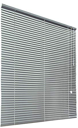 HSYLYM Aluminum Venetian Blinds (120 * 130cm, Grey) | Blackout,Waterproof,Keeps Insects Out,Adjustable Light Filtering,Easy Installation,Removable and Reusable