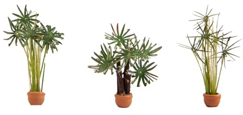 NOCH Palmen, realistische Modellbau-Pflanzen, 3 Stück für die Spurweite H0, ideal zur Gestaltung von Gärten und Terrassen