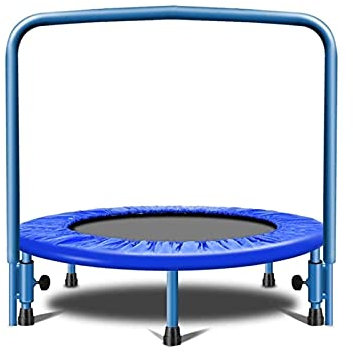 BKWJ Trampoline 36 '' Stummes Trampolin Faltbares Trailing Trampolin mit doppeltem Armlehnen Indoor Training Cardio Training, maximal 150 kg / 330 lbs