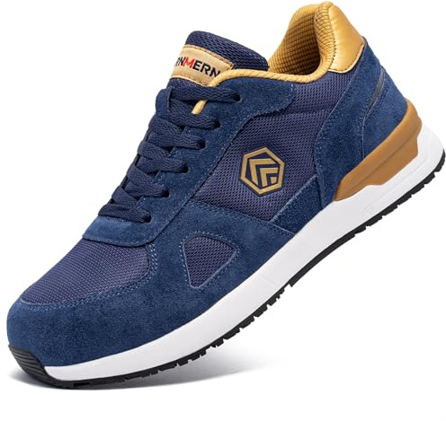Scarpe Antinfortunistiche Uomo Leggere Invernali Scarpa Antinfortunistica S1 SRC Punta in Acciaio Sneakers Blue Taglia 42EU