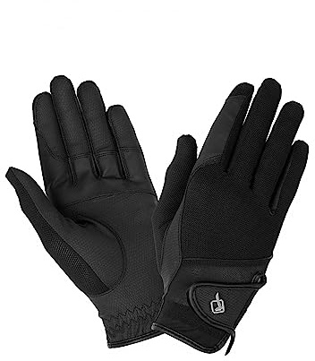 LeMieux Pro Mesh Horse Riding Gloves - Black Large