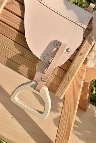Rülke Holzspielzeug Sattel für kleine Reittiere, Leder