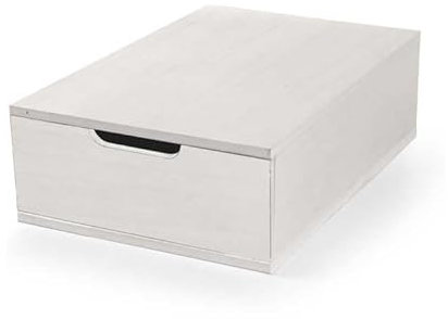 Maury's Cassetto Portaoggetti Bianco: In Legno con Divisori, Dimensioni 22x32x10 cm. Ordine e Stile per i Tuoi OggettI