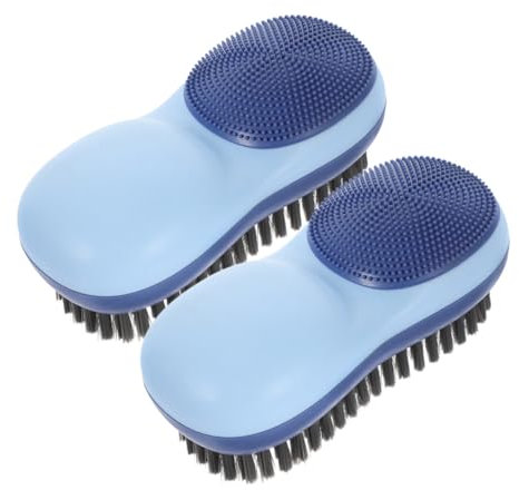 COLLBATH 2stücke Doppelseitige Wäschebürste Für Kleidung Schuhwaschbürste Stoffbürste Reinigungsbürste Waschbürste Schuhbürste Kleiderbürste Scheuerbürste Multifunktionsbürste Für Haushalts