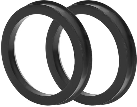 TUCKBOLD Bagues De Centrage De Roue Noires 2 Pièces Plastique | OD 75,1Mm, ID 60,1Mm, Épaisseur 10Mm, Remplacement Direct, Anti-Vibrations, Réduit Usure