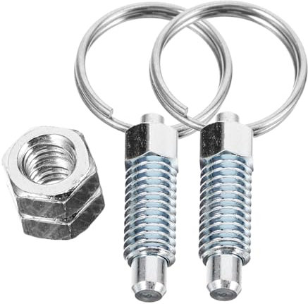 Zerodeko Pasador De Bloqueo Resorte Acero Inoxidable 304, Émbolo Retráctil Manual Anillo De Tracción, Accesorio Mecánico Industrial, 2 Piezas M6-4, Uso Industrial y Montaje Técnico