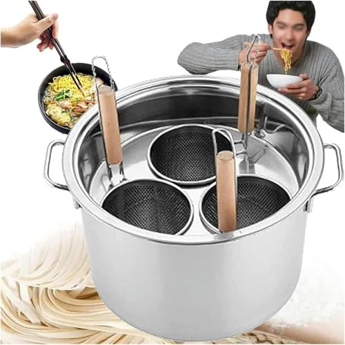 WDWDW Set di pentole per Pasta, Multifunzionale con divisore e scolapasta, pentola in Acciaio Inox o Cucina Domestica, Ristorante, Commerciale